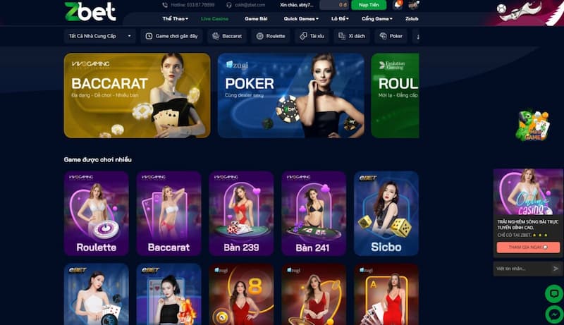 Giới thiệu về roulette Zbet